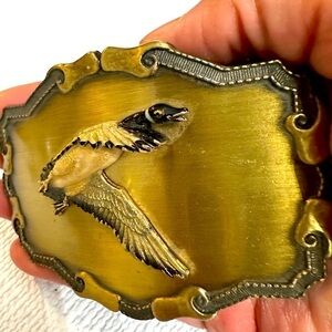 RAINTREE Belt Buckle 3D Ring-Necked Duck VTG 1978 Geese, Swan, Hunting Outdoors